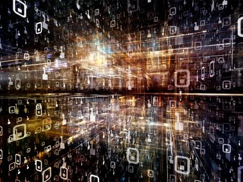 Advance of Digital Space Illustrazione stock