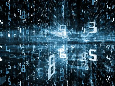 Advance of Digital Space Illustrazione stock