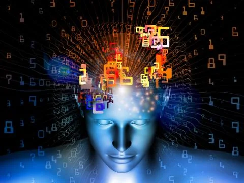 Advance of Digital Thinking Stock Illustration