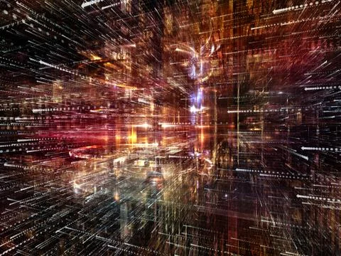 Advance of Digital World Stock Illustration