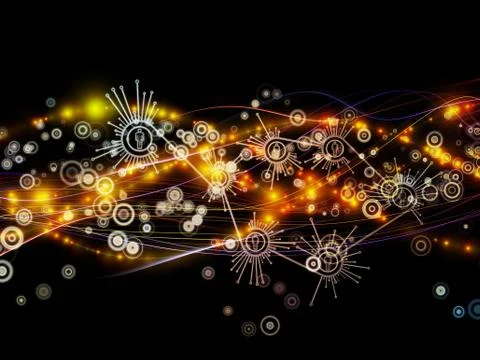 Advance of Dynamic Network Stock Illustration