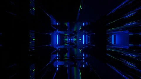 Advance Gleaming Interdimensional Space Port 4k uhd 3d illustration background Stock Illustration