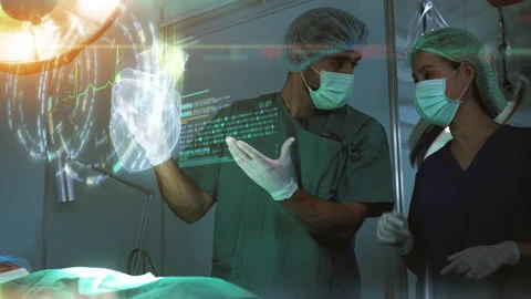 Advance Heart Operation Room Simulation Stock Footage 172423394