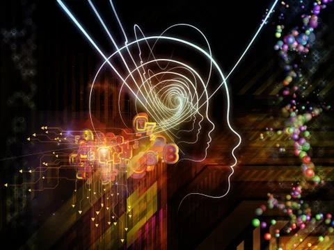 Advance of Human Technology Stock Illustration