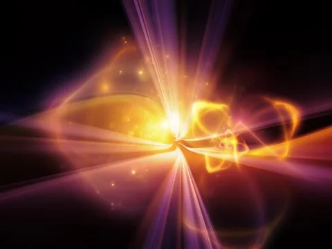 Advance of Light Trails Stock Illustration