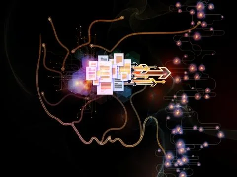 Advance of Machine Consciousness 스톡 일러스트