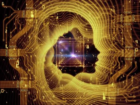 Advance of Machine Consciousness Stockillustratie