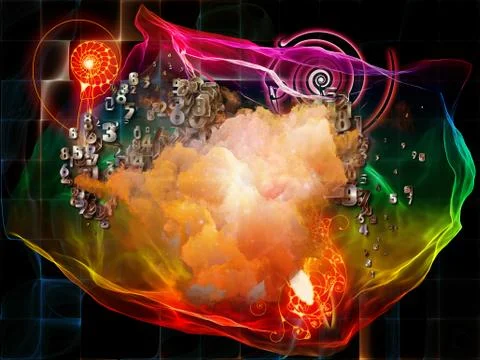 Advance of Math Visualization 스톡 일러스트