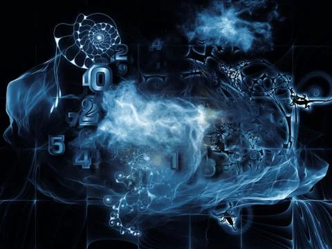 Advance of Math Visualization Stock Illustration