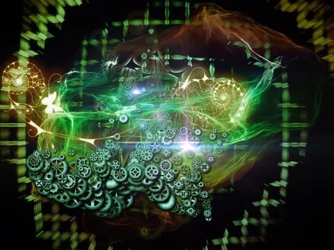 Advance of Math Visualization Stock Illustration