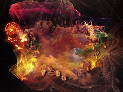 Advance of Math Visualization Stock Illustration