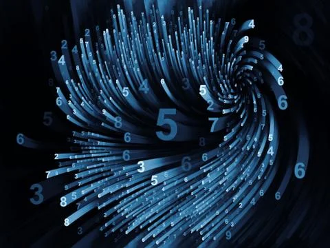 Advance of Moving Digits Stock Illustration