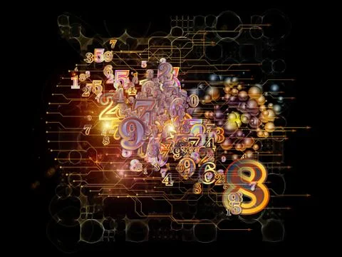 Advance of Numbers Stock Illustration