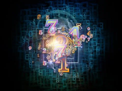 Advance of Numbers 스톡 일러스트