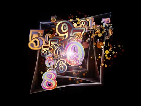 Advance of Numbers 스톡 일러스트