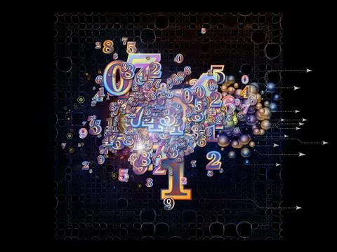 Advance of Numbers 스톡 일러스트