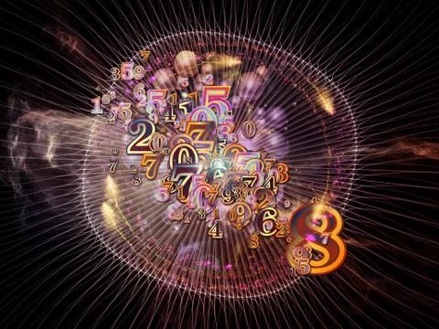 Advance of Numbers Stock Illustration