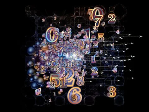 Advance of Numbers 库存插图