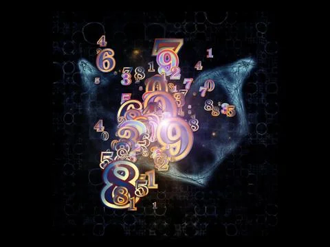 Advance of Numbers Stock Illustration