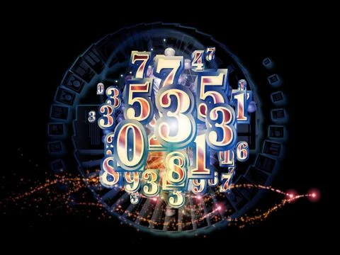 Advance of Numbers Stock Illustration