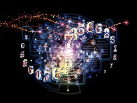 Advance of Numbers Illustrazione stock