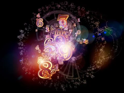Advance of Numbers Stock Illustration