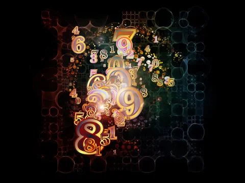 Advance of Numbers Stock Illustration
