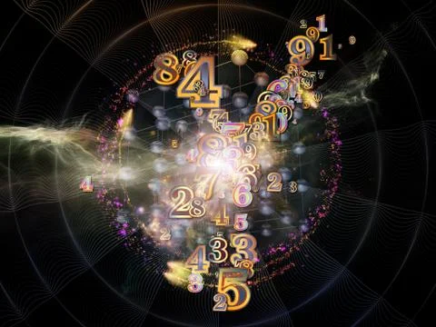 Advance of Numbers Stock Illustration