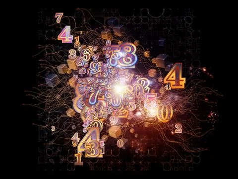 Advance of Numbers Stock Illustration