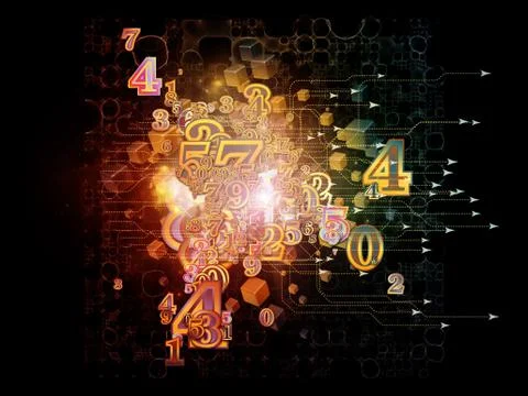 Advance of Numbers Stock Illustration