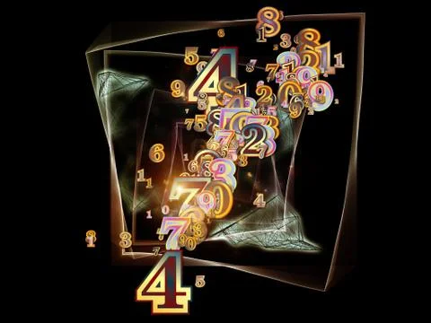 Advance of Numbers Stock Illustration