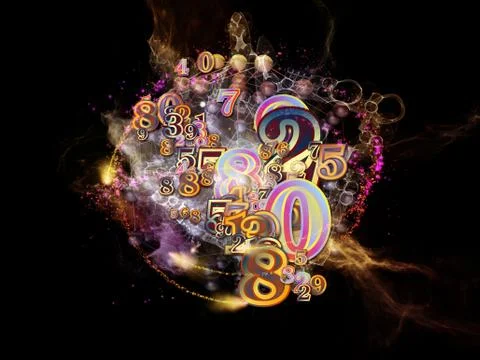 Advance of Numbers Stock Illustration