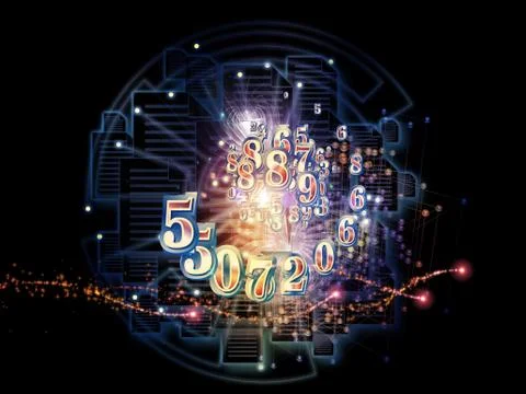 Advance of Numbers Stock Illustration