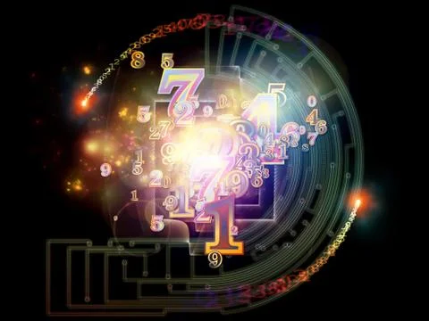 Advance of Numbers Stock Illustration