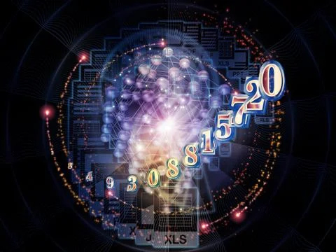 Advance of Numbers Stock Illustration