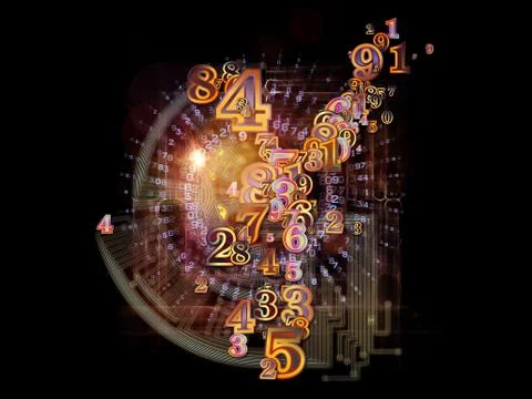 Advance of Numbers Illustrazione stock