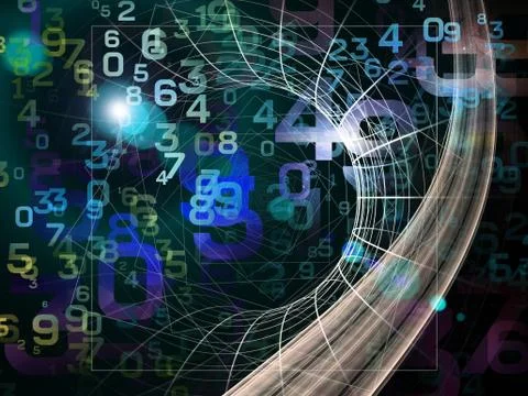 Advance of Numbers Stock Illustration