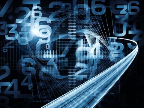 Advance of Numbers 스톡 일러스트