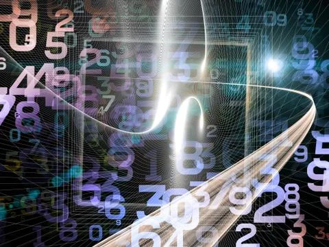Advance of Numbers 스톡 일러스트