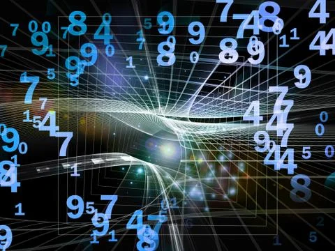Advance of Numbers Illustrazione stock