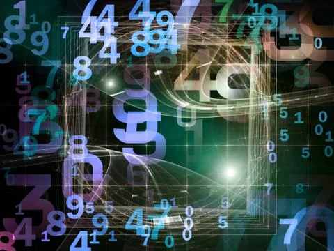 Advance of Numbers Stock Illustration