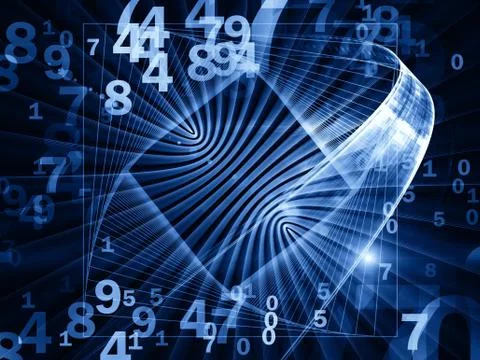 Advance of Numbers Illustrazione stock
