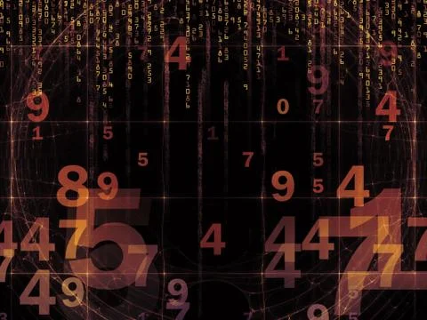 Advance of Numbers Stock Illustration