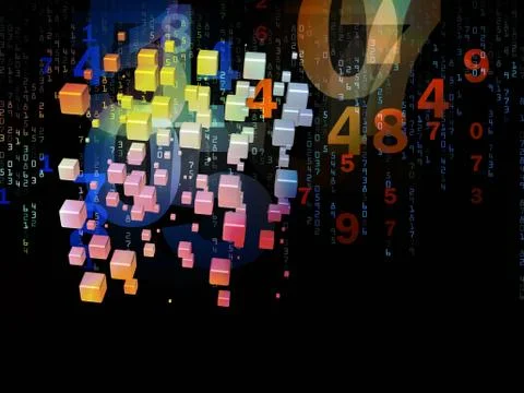 Advance of Numbers 스톡 일러스트