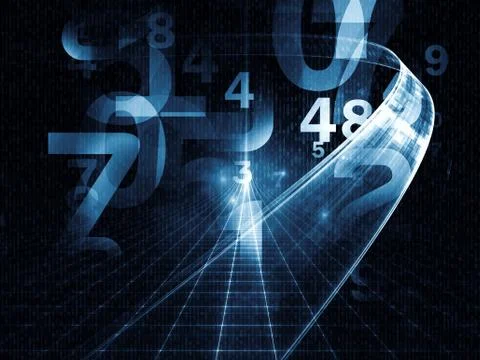 Advance of Numbers 스톡 일러스트