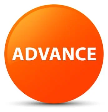 Advance orange round button Stock Illustration