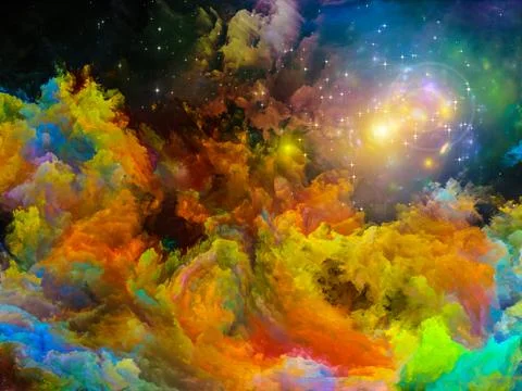 Advance of Painted World Stock-Illustration