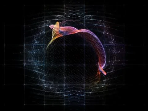 Advance of Particle Grid Illustrazione stock