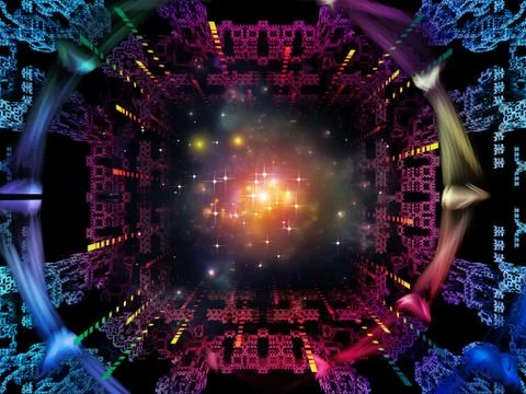 Advance of Quantum Space 스톡 일러스트