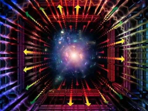 Advance of Quantum Space Stock Illustration